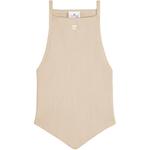 Курреж облегающий майка Pointy Rib COURREGES, коричневый - фото