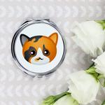 Зеркало Триколор Кот Карманное для сумочки Inna Marka - фото 2