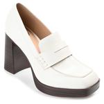 Лоферы Ezzey на широком блочном каблуке Journee, белый - фото 2