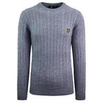 Свитер косой вязки для дома Lyle & Scott, синий - фото