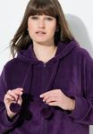 Худи Ulla Popken ZIP FRONT STRETCH , Aubergine/Purple - фото 4