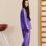 Nerdy Knitted Sweatpants Unisex Purple - фото 8