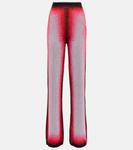 Градиентные трикотажные брюки широкого кроя Y/Project, Pink Silver Black - фото