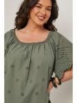 Блузка Curvy Lady, хаки - фото 4