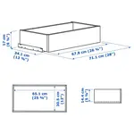 Ящик, под беленый дуб, 75x35 см, KOMPLEMENT IKEA - фото 4