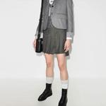 Плиссированная мини-юбка THOM BROWNE, темно-серый - фото 5