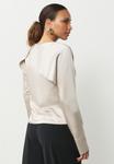 Блуза Next LONG SLEEVE DRAPE WITH HARDWARE, Cream/Beige - фото 3