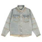 Джинсовая куртка унисекс Xinyinsu, желтый - фото 11