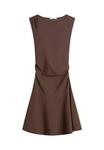 Платье Bershka Day dress, Dark Brown - фото 4