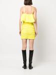MSGM платье мини с оборками, желтый - фото 4