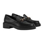 GUCCI Horsebit Loafers 4cm Women's Black - фото 4