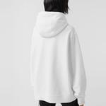 Толстовка женская Burberry с капюшоном и карманом, белый - фото 4