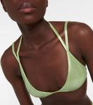 Лиф бикини с вырезом халтер THE ATTICO, зеленый - фото 4