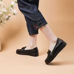 Лоферы женские черный Egchi - фото 7