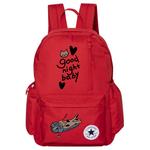 Converse Полиэстеровый рюкзак унисекс красный, Three-dimensional bears - фото 9