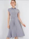 Платье-рубашка Bigdart, серый - фото