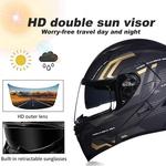 Шлем модульный ACLFFSHOP Bluetooth, белый / серый - фото 3