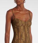 Кружевное платье миди Norma Kamali, Bark - фото 4