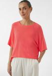 Базовая футболка comma, коралловый - фото
