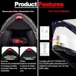 Шлем мотоциклетный Dirertys Bluetooth, красный / серый - фото 7