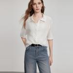 ELLE Рубашка Women's White Lapel - фото 3