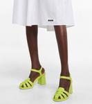 Резиновые сандалии Miu Miu, Lime - фото 4