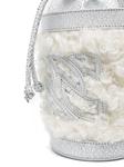 Casadei сумка-ведро Giulia из шерпы, белый - фото 4