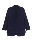 Однобортный блейзер Yohji Yamamoto, синий - фото