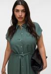 Платье-рубашка VMCMYMILO CALF Vero Moda Curve, зеленый - фото 4