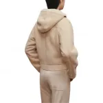 Кожаная куртка женская HERMES, белый - фото 3