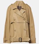 Кожаная куртка оверсайз Toteme, Desert - фото