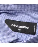 Рубашка с синим микроузором Dsquared2, синий - фото 4