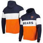Мужской оранжевый пуловер с капюшоном Chicago Bears Colorblock Current New Era - фото