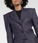 Блейзер из смесовой шерсти Magda Butrym, синий - фото 4