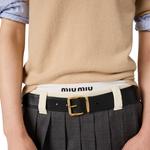 Cashmere Polo Top MIU MIU, белый - фото 7