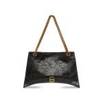 Balenciaga Большая сумка через плечо с цепочкой, цвет Черный - фото