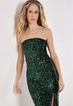 Платье Apricot SEQUIN BANDEAU MIDI, Green - фото 3
