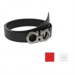 Кожаный ремень Ferragamo, черный - фото