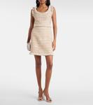 Мини-платье букле с бахромой Giambattista Valli, желтый - фото 2