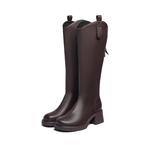 Ботфорды женские JOSINY на каблуке 5,5 см, черные (без подкладки) - фото 9