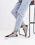 Черно-белые кроссовки на платформе Vans Checkerboard Old Skool - фото 4