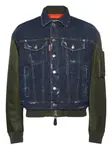 Бомбер Aviator Hybrid DSQUARED2, синий - фото
