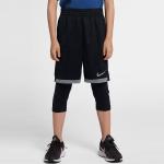 (GS) Спортивные шорты Nike Training Breathable Logo для мальчиков, черные - фото 2