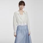 Рубашка женская Lapel Moderate ELLE, белый - фото 7