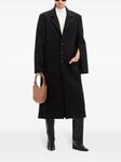 Courrèges длинное пальто строгого кроя, черный - фото 2
