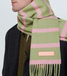 Полосатый шерстяной шарф с бахромой Acne Studios, фиолетовый - фото 2