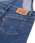 Большие девочки джинсовые комбинезоны оверсайз Levi'S, синий - фото 4