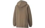 Свитер infuse pullover hoodie 'brown' Puma, коричневый - фото 2