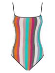 Missoni купальник в полоску, синий - фото