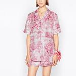 Женская пижамная блузка DIOR, розовая - фото 3